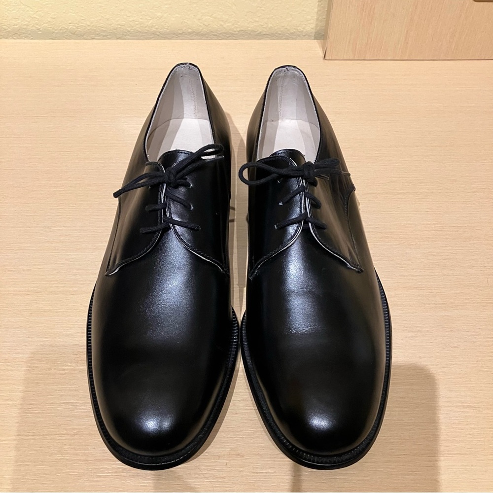 Paolo Scafora Classic Black Leather Oxfords made in Italy UK 46  US 12 Men’s